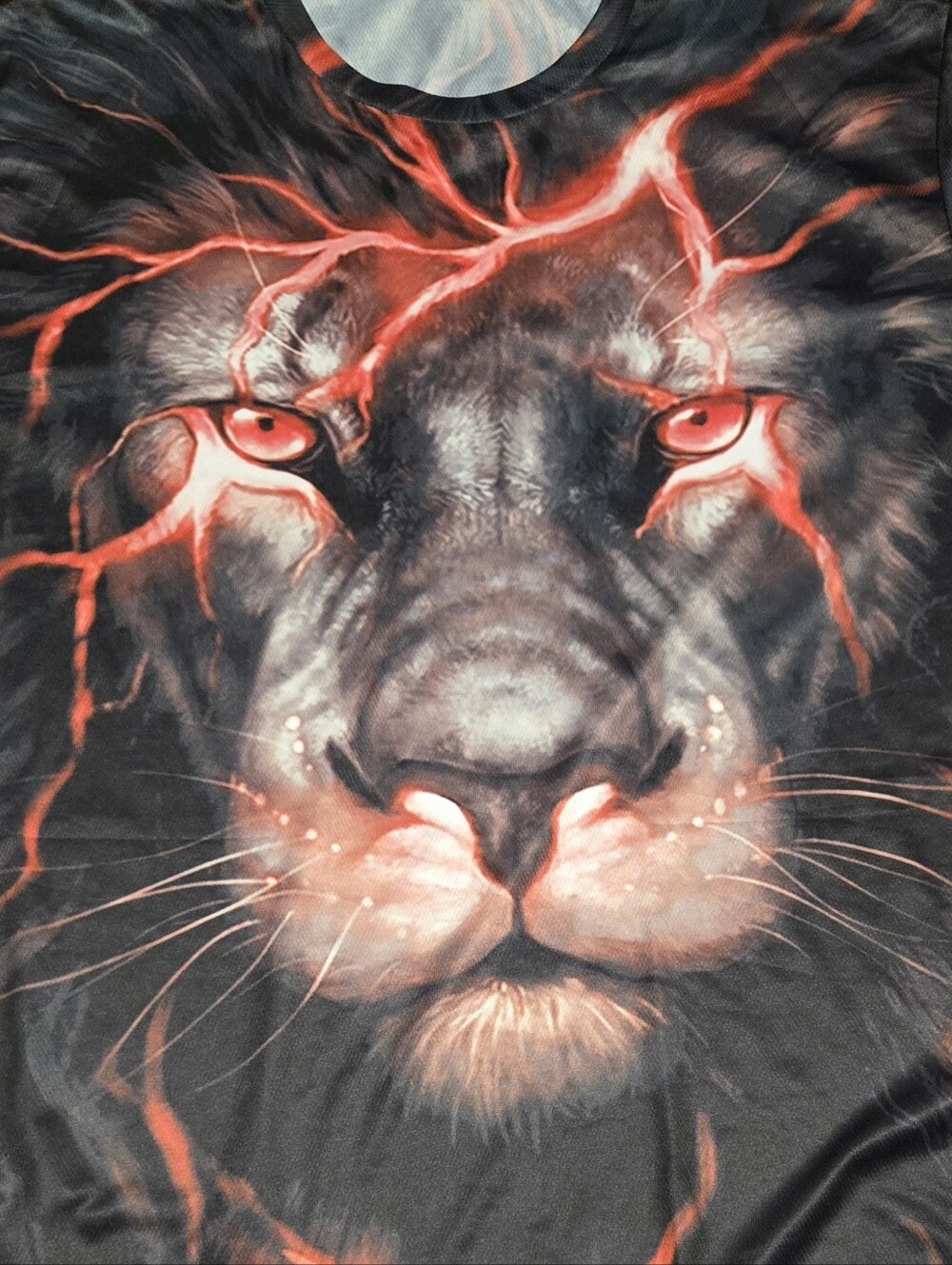 Bold Neon Lion Graphic Tee
